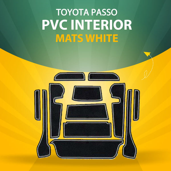 Toyota Passo PVC Interior Mats White - Model 2016-2018