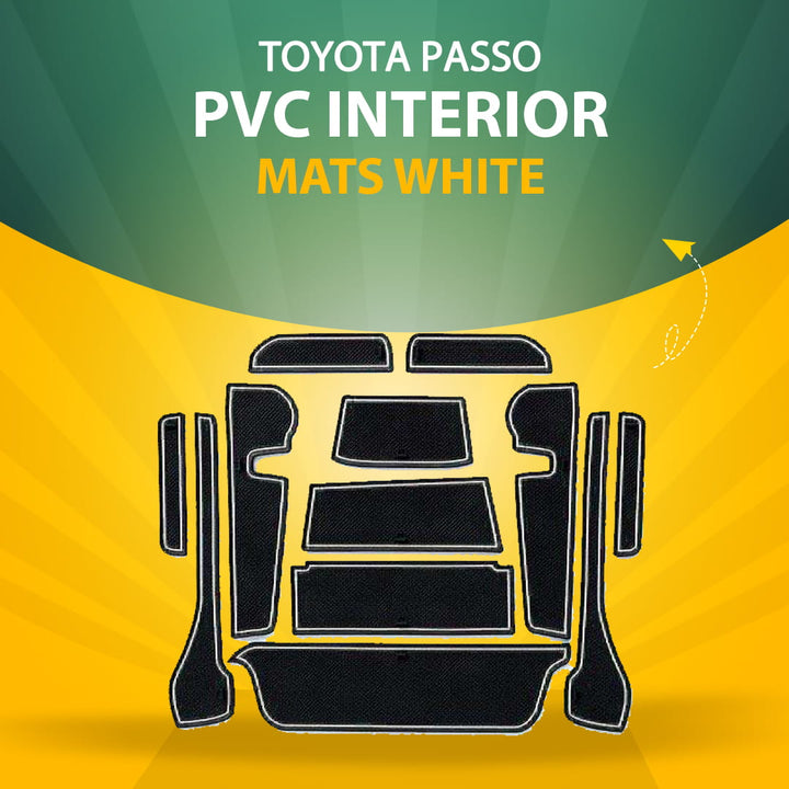 Toyota Passo PVC Interior Mats White - Model 2016-2018