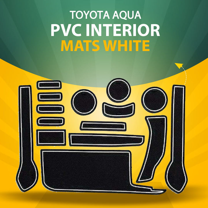 Toyota Aqua PVC Interior Mats White - Model 2012-2018