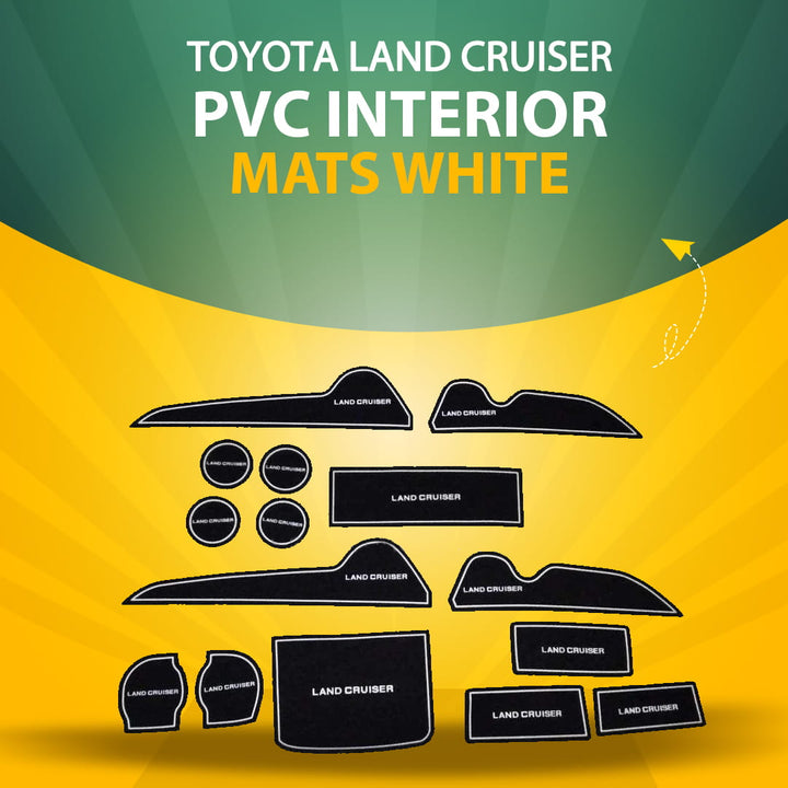 Toyota Land Cruiser PVC Interior Mats White - Model 2015-2021