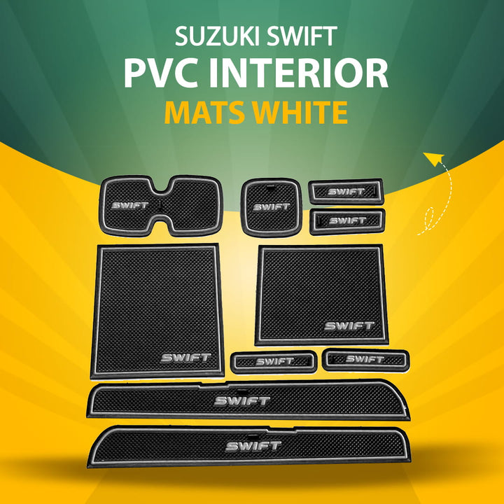 Suzuki Swift PVC Interior Mats White - Model 2010-2018