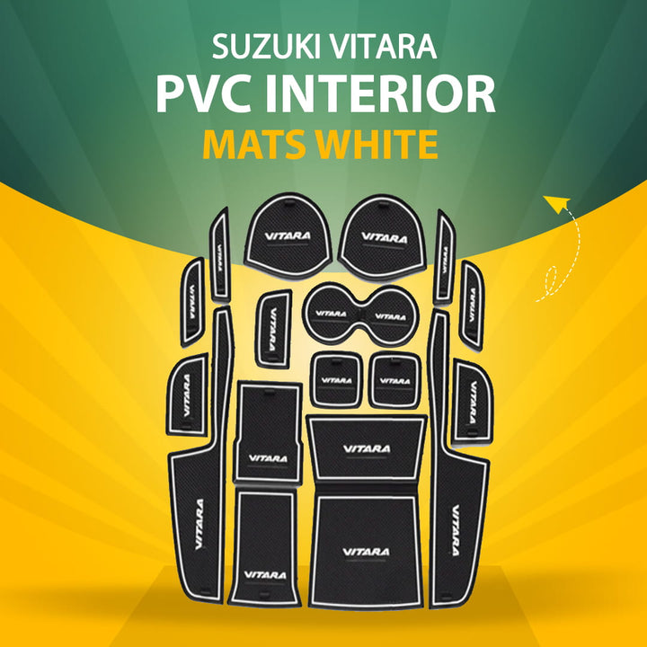Suzuki Vitara PVC Interior Mats White - Model 2016-2021