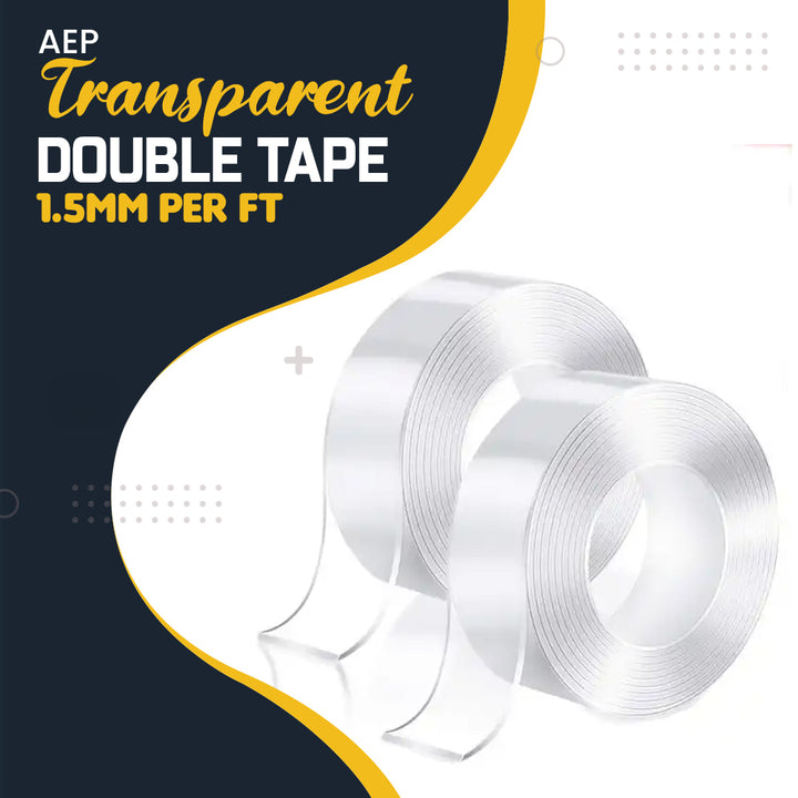AEP Transparent Double Tape 1.5mm Per Ft