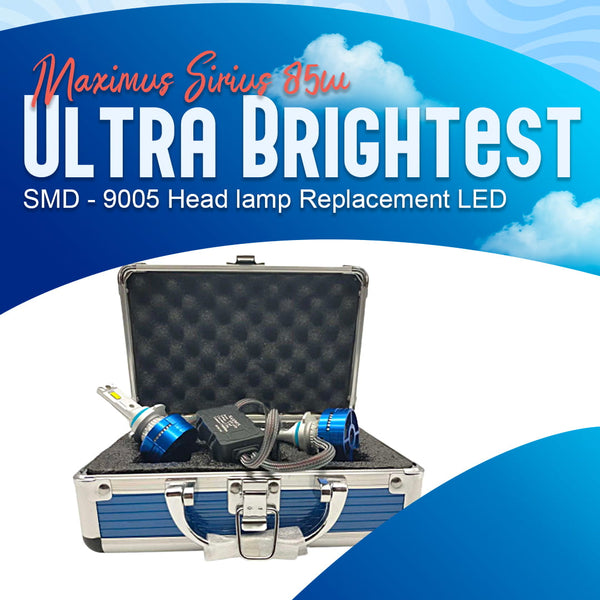 Maximus Sirius Ultra Brightest SMD - 9005 Head lamp Replacement LED 85w