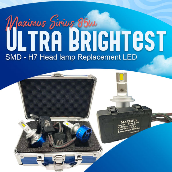 Maximus Sirius Ultra Brightest SMD - H7 Head lamp Replacement LED 85w
