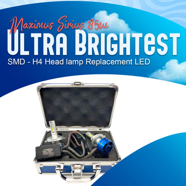 Maximus Sirius Ultra Brightest SMD - H4 Head lamp Replacement LED 85w