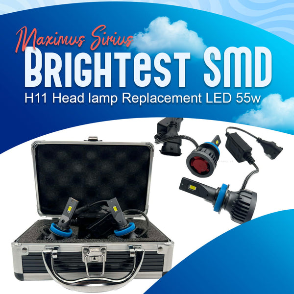 Maximus Sirius Brightest SMD - H11 Head lamp Replacement LED 55w
