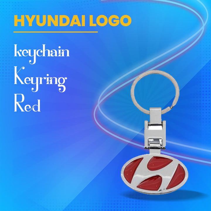 Hyundai Metal Keychain Keyring - Red