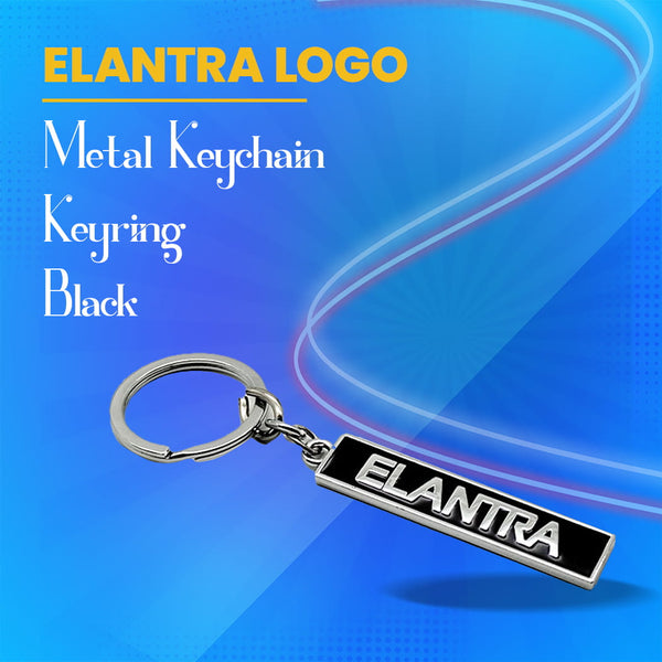Elantra Metal Keychain Keyring - Black