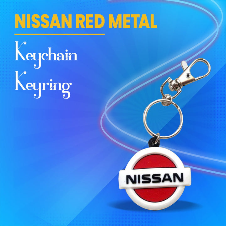 Nissan Red Metal Keychain Keyring