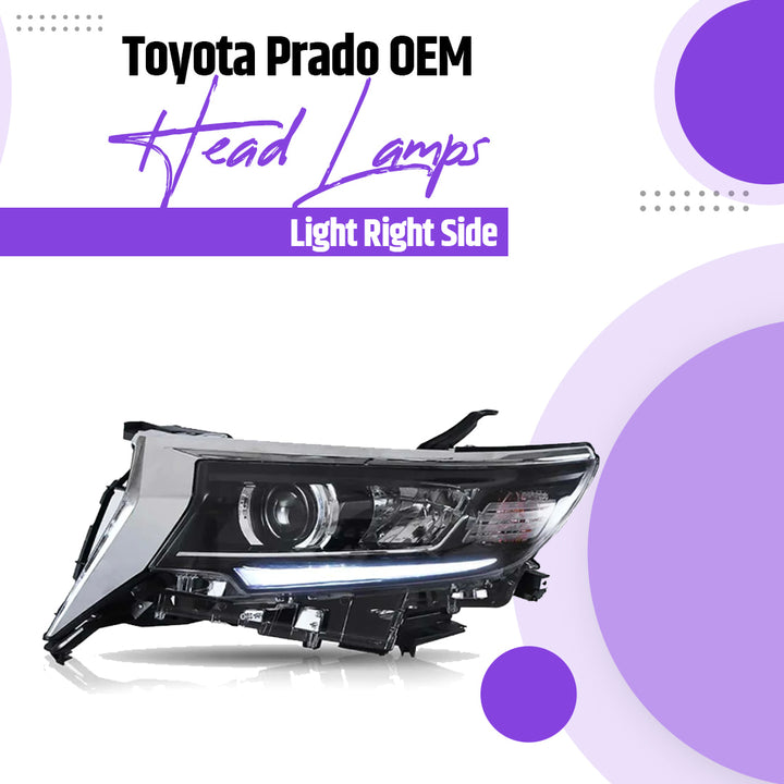 Toyota Prado OEM Head Lamps Light Right Side- Model 2009-2021