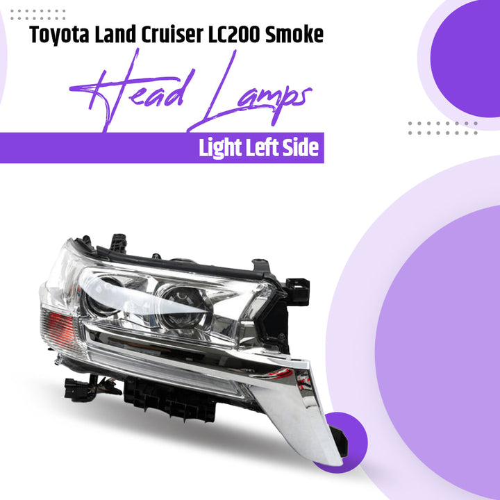 Toyota Land Cruiser LC200 Smoke Head Lamps Light Left Side - Model 2015-2021