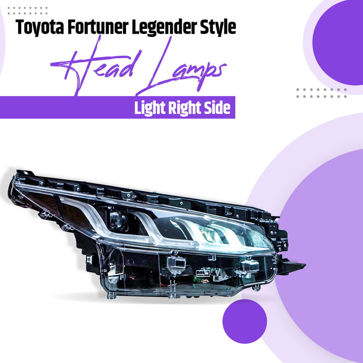 Toyota Fortuner Legender Style Head Lamps Light Right Side - Model 2016-2022