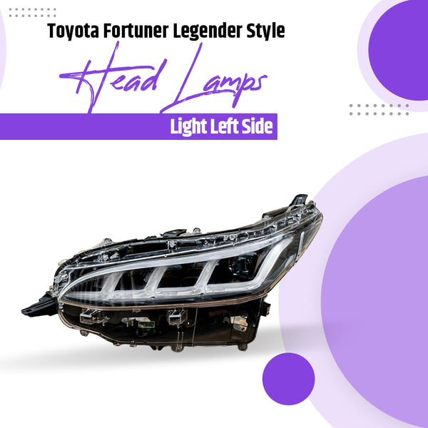 Toyota Fortuner Legender Style Head Lamps Light Left Side - Model 2016-2022