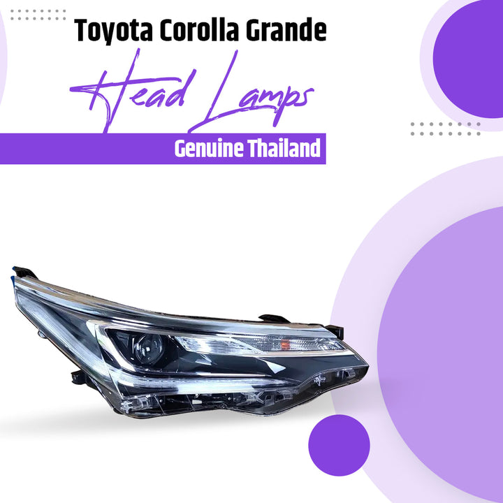 Toyota Corolla Grande Headlamps Genuine Thailand - Model 2017-2022