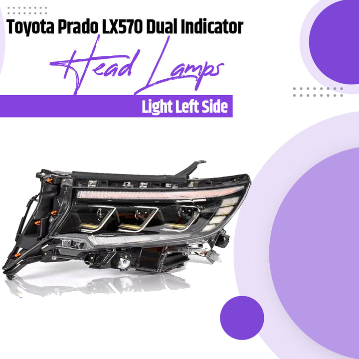 Toyota Prado LX570 Dual Indicator Head Lamps Light Left Side- Model 2009-2021