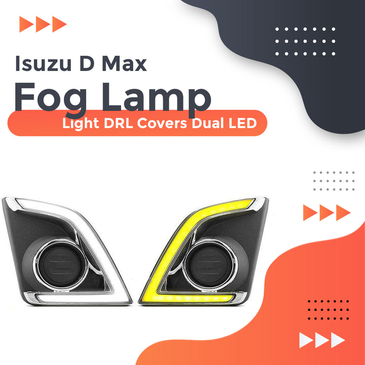 Isuzu D Max Fog Lamp Light DRL Covers Dual LED - Model 2018-2021