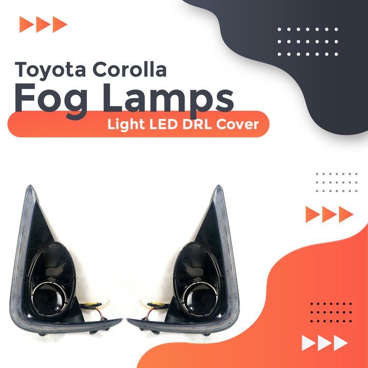Toyota Corolla Fog Lamps Light LED DRL Cover - Model 2017-2022