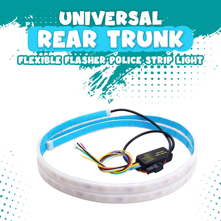 Universal Rear Trunk Flexible Flasher Police Strip Light