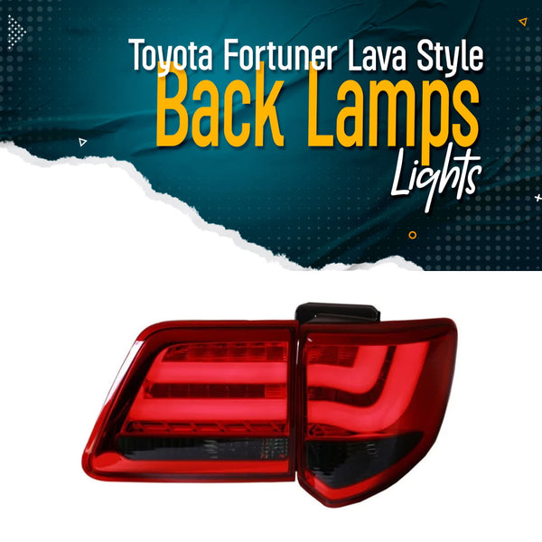 Toyota Fortuner Lava Style Back Lamps Lights - Model 2013-2016