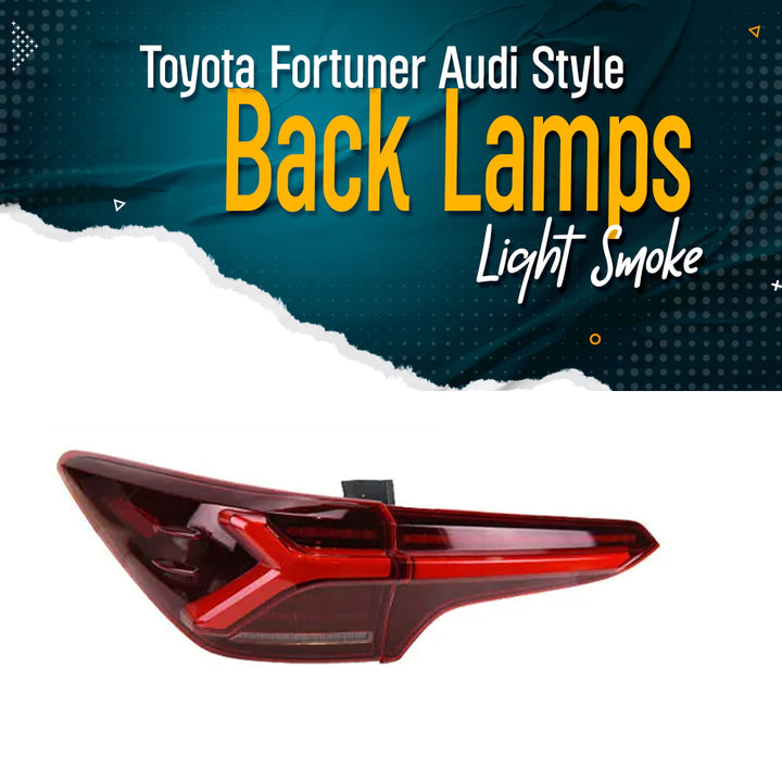 Toyota Fortuner Audi Style Back Lamps Light Smoke - Model 2016-2021