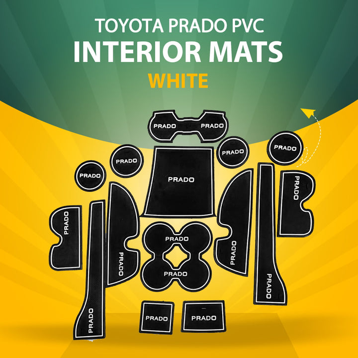 Toyota Prado PVC Interior Mats White - Model 2009-2021