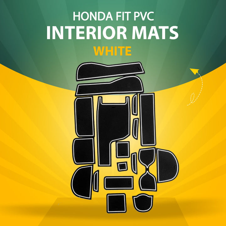 Honda Fit PVC Interior Mats White - Model 2013-2019