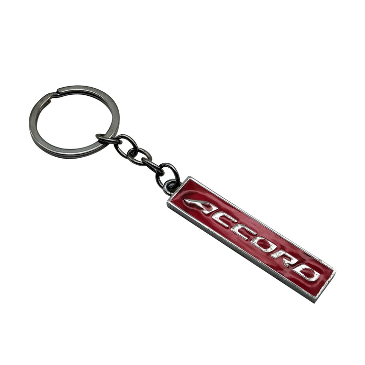 Honda Accord Metal Logo Keychain Keyring - Red