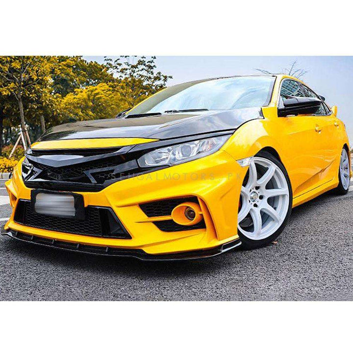 Honda Civic New FC 450 Style Bodykit Front and Back Bumper 2 PC Version 1 Without Side Skirts - Model 2016-2021