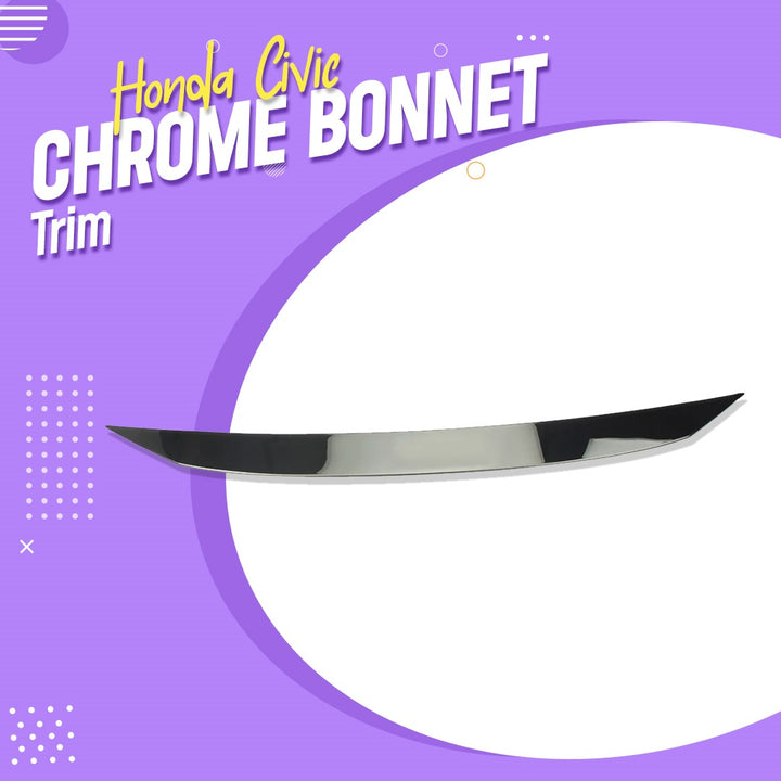 Honda Civic Chrome Bonnet Trim - Model 2016-2021