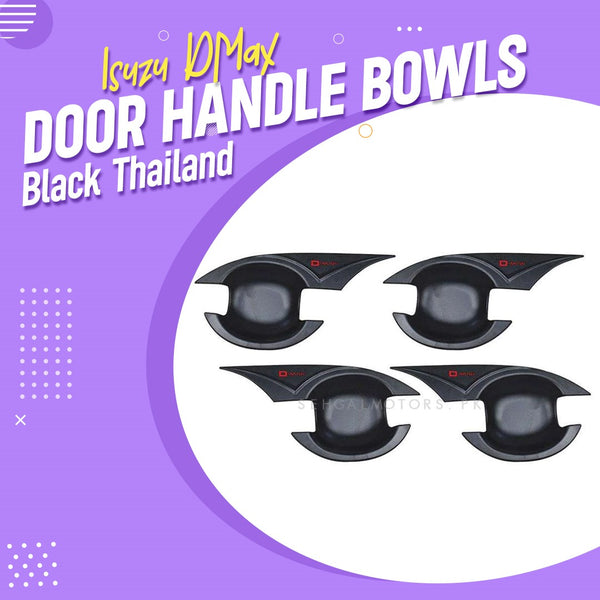 Isuzu DMax Door Handle Bowls Black Thailand - Model 2018-2021