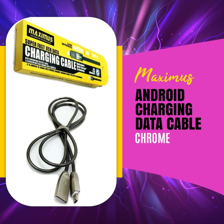 Maximus Android Charging Data Cable Chrome