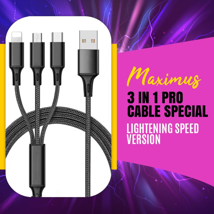 Maximus 3 In 1 Pro Cable Special Lightening Speed Version