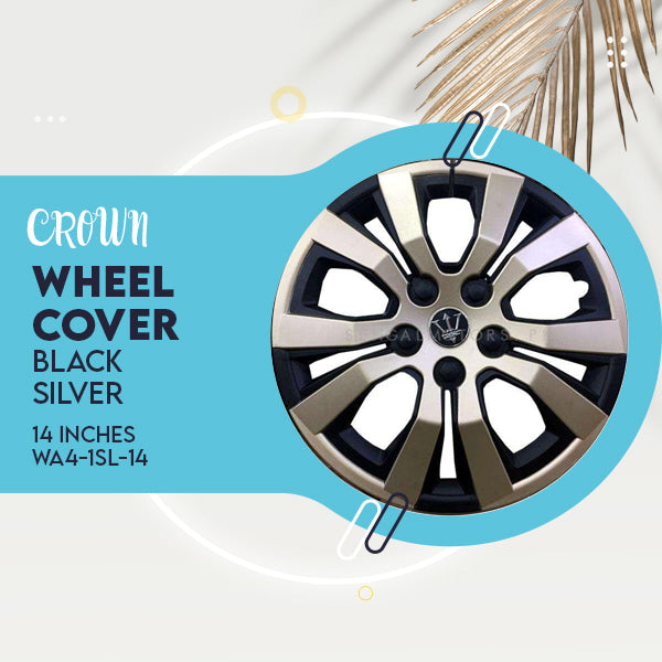 Wheel Cover ABS Black Silver 14 Inches - WA4-1SL-14