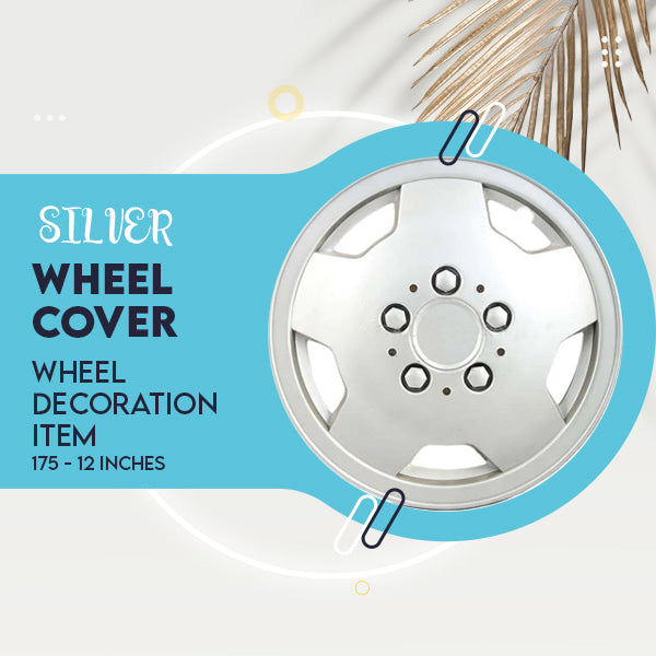Silver Wheel Cover - 175 - 12 inches