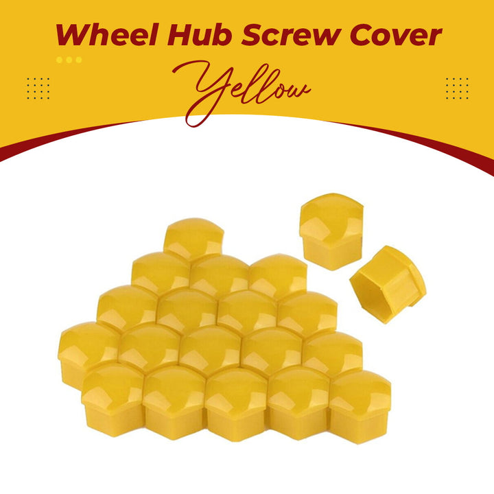 Wheel Hub Screw Cover - Yellow