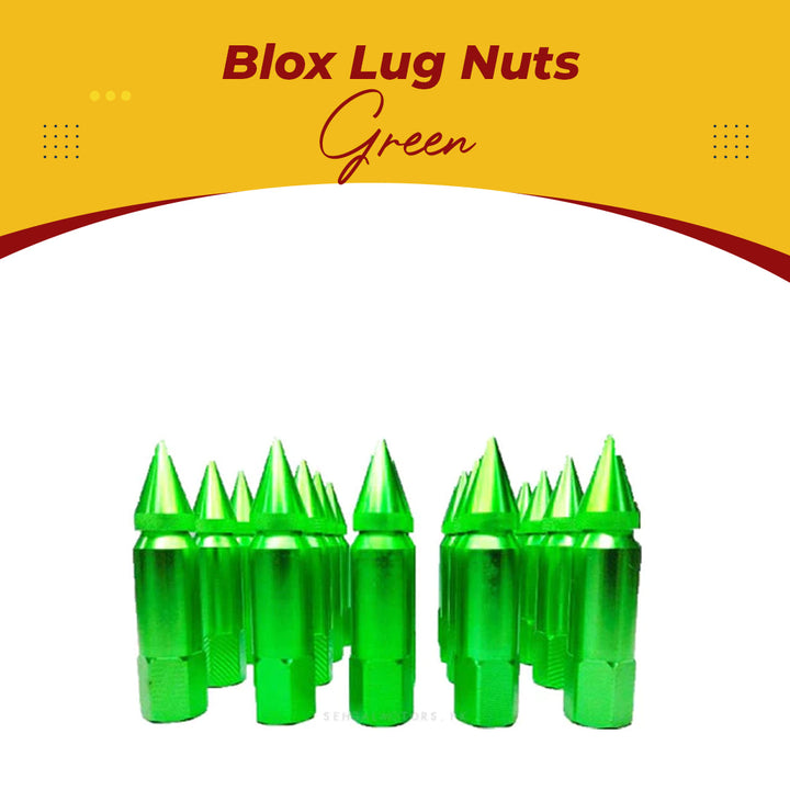 Blox Lug Nuts / Wheel Nuts / Wheel Screws Green 1.5mm - Style B