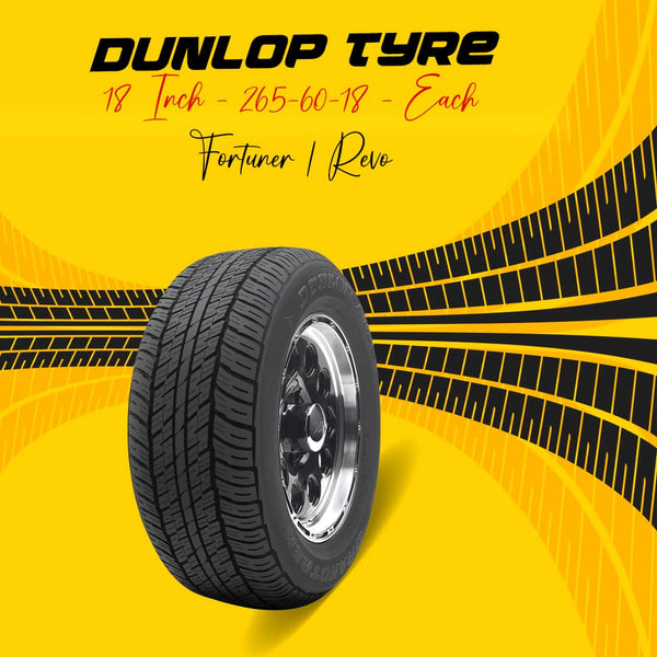 Dunlop Tyre 18 Inch - 265-60-18 - Each