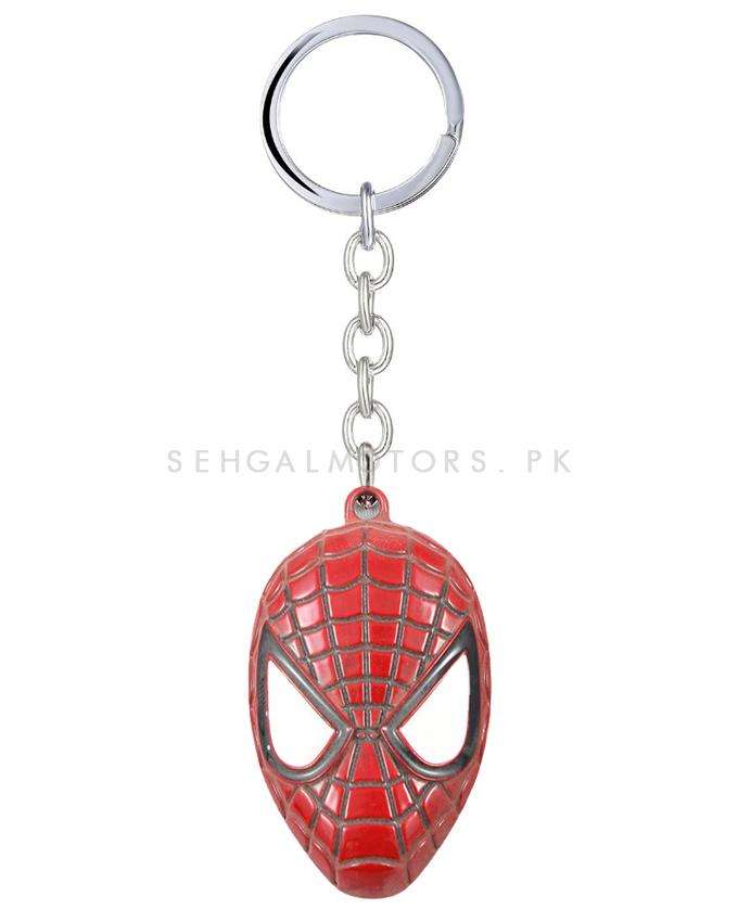 Spiderman Metal Keychain Keyring - Red