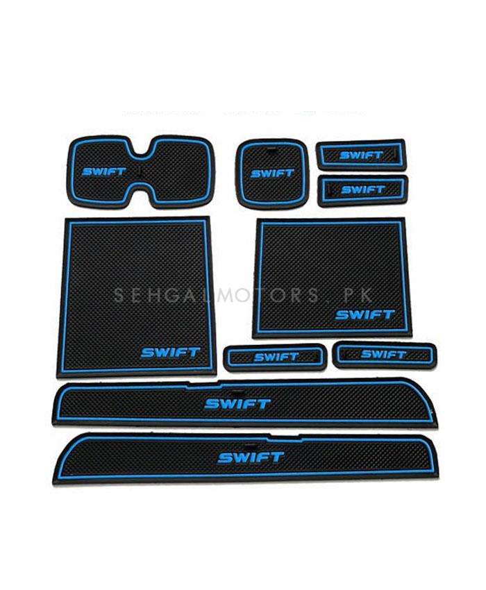 Suzuki Swift PVC Non Slip Interior Mats Blue - Model 2010-2018