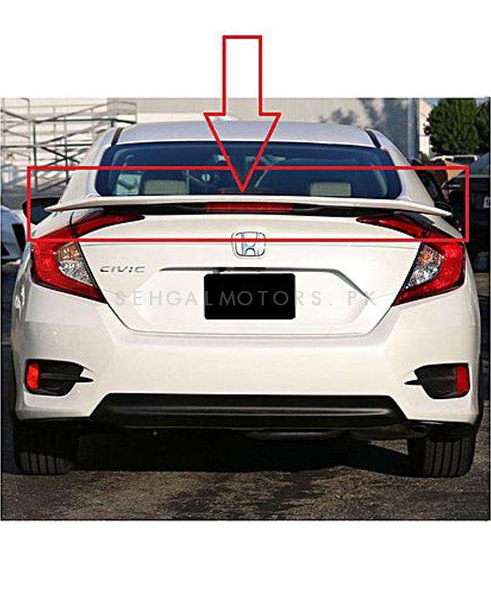 Honda Civic SI Spoiler American Style With Reflector - Model 2016-2021