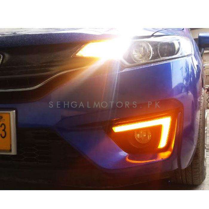 Honda Fit Fog lamps Light DRL Cover Nike Style - Model 2013-2019