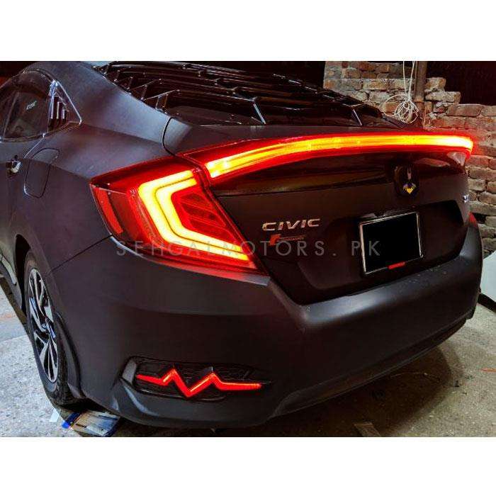 Honda Civic Sequential Back Lamps Light Red - Model 2016-2021
