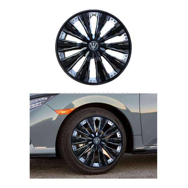 Wheel Cover ABS Black Silver 12 Inches - WM2-1SL-12