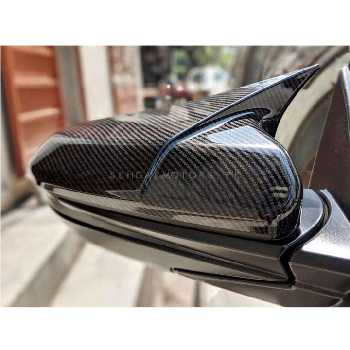 Honda Civic Batman Style Carbon Fiber Side Mirror Cover - Model 2016-2021