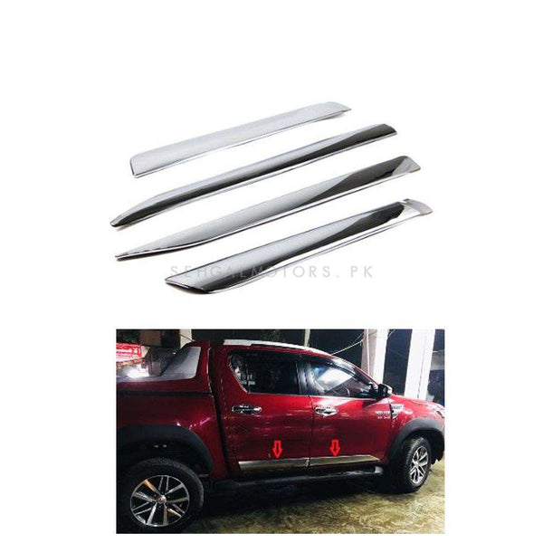 Toyota Hilux Revo/Rocco Door Lower Full Chrome Moulding