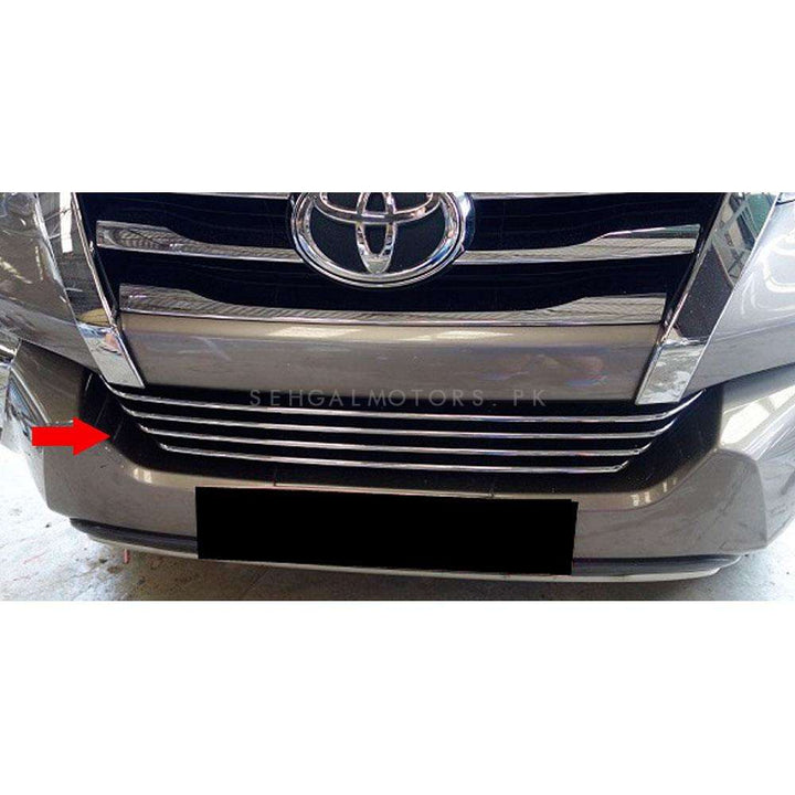 Toyota Fortuner Bumer Grille Chrome Trims 4PC - Model 2016-2021