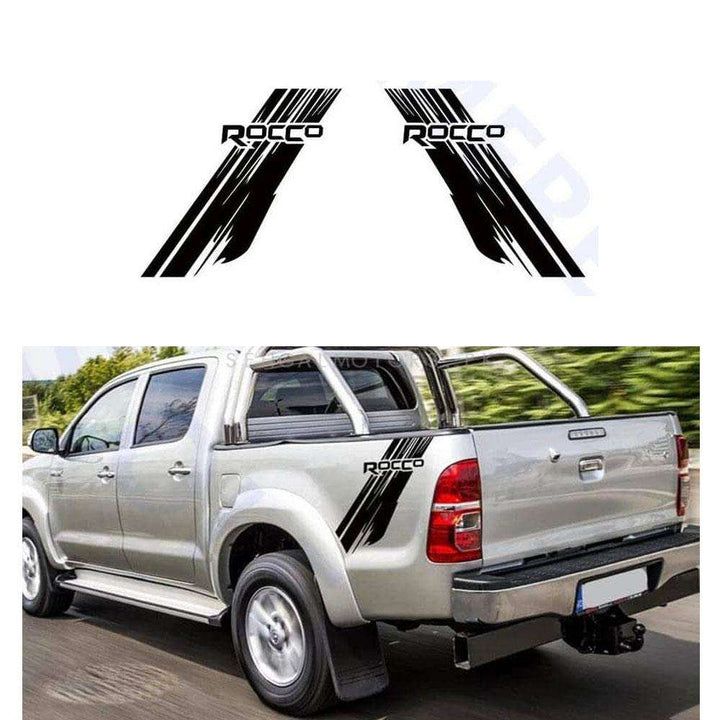 Toyota Hilux Rocco Graphics Vinyl Decal Car Styling Trunk Decor Sticker - Black