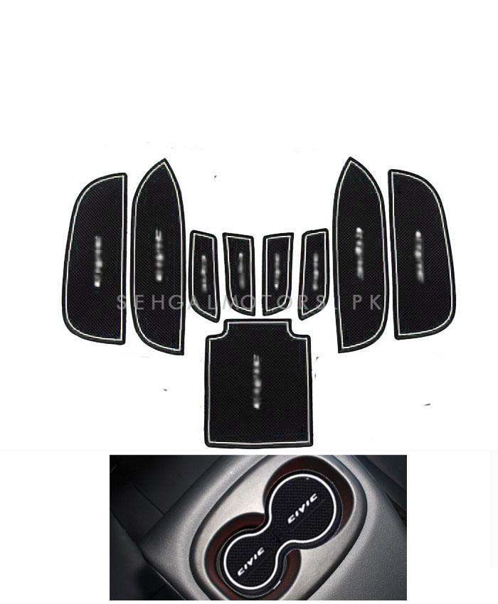 Honda Civic Interior Mats Black and White - Model 2012-2016