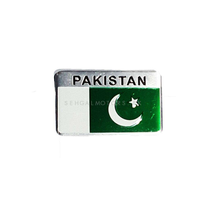Pakistan Flag Monogram Emblem Logo with Double Tape - Chrome